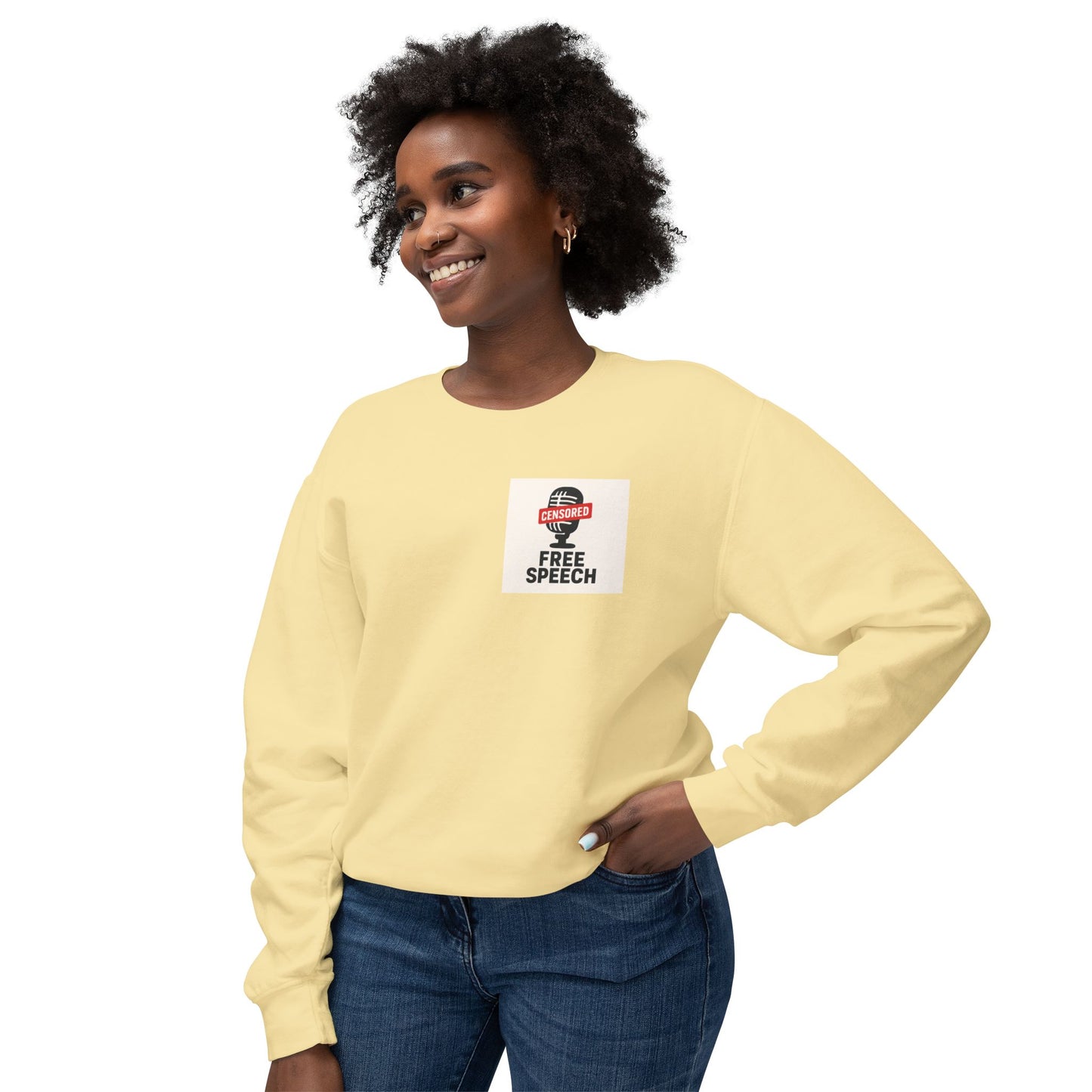 Trump-Inspired Unisex Lightweight Crewneck Sweatshirt, Funny Gift for Dad, Graphic Sweatshirt, Casual Wear, Political Apparel