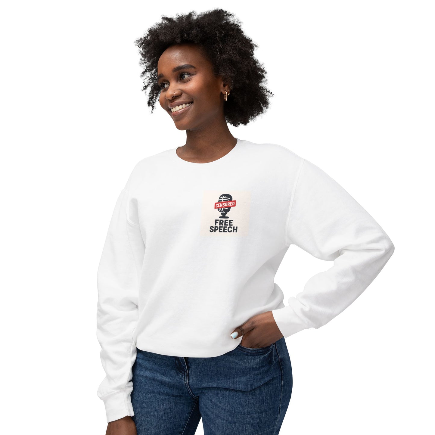 Trump-Inspired Unisex Lightweight Crewneck Sweatshirt, Funny Gift for Dad, Graphic Sweatshirt, Casual Wear, Political Apparel