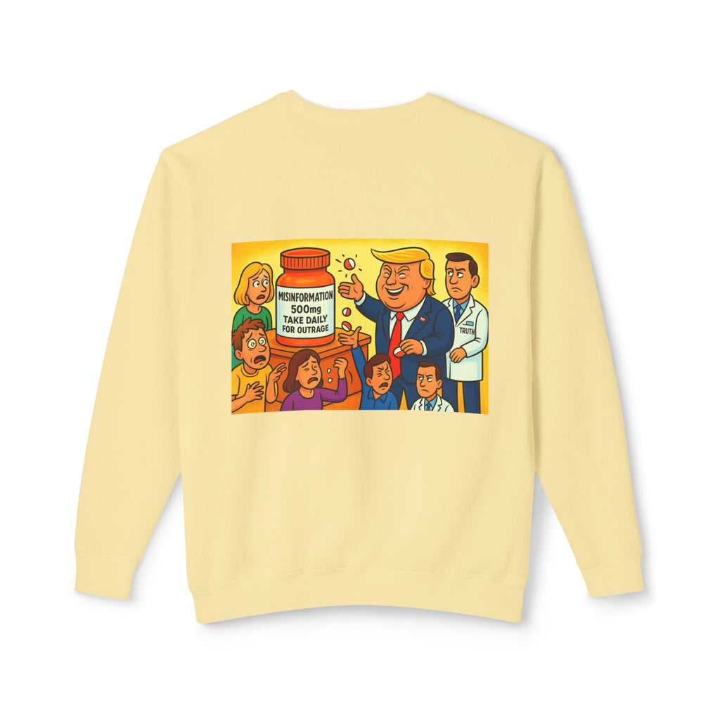 Trump-Inspired Unisex Lightweight Crewneck Sweatshirt, Funny Gift for Dad, Graphic Sweatshirt, Casual Wear, Political Apparel