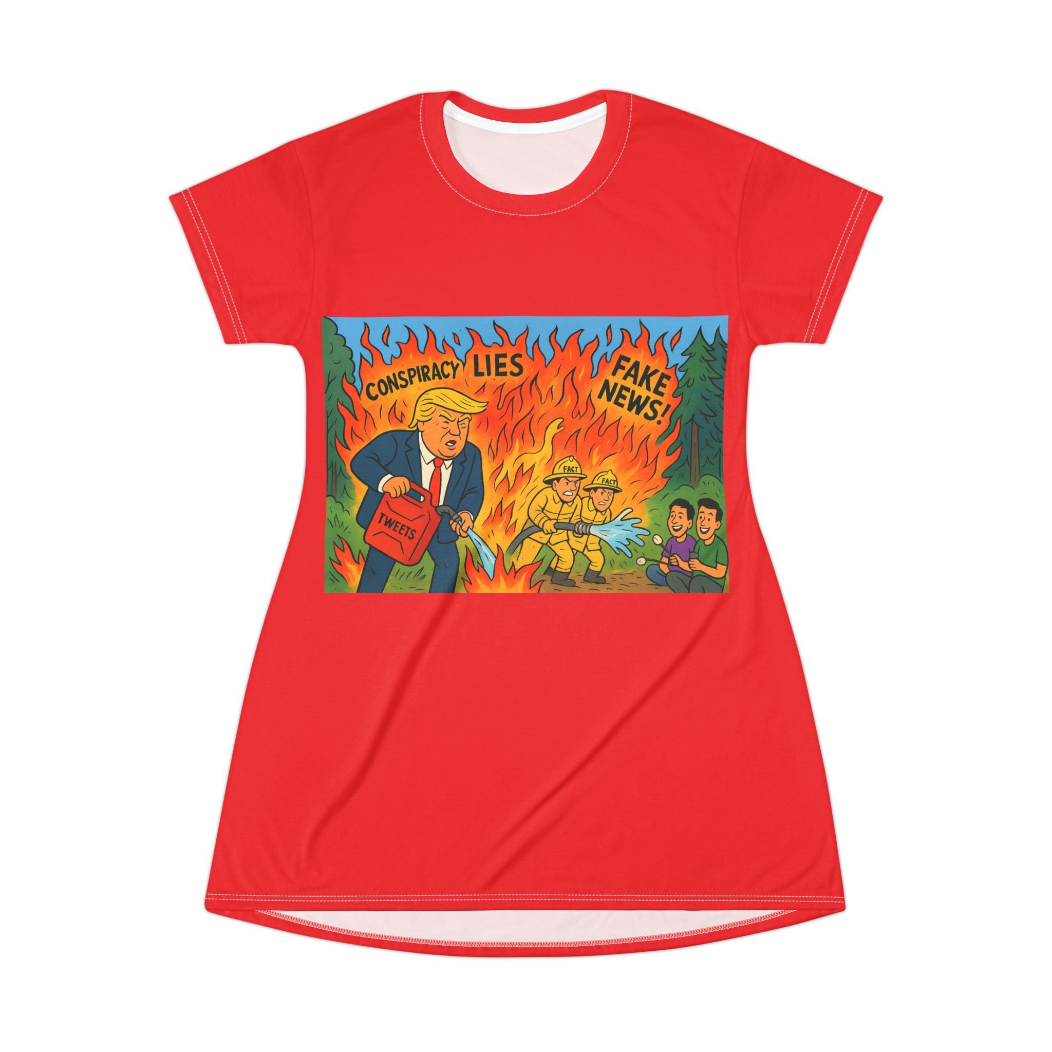 Vibrant Graphic T-Shirt Dress with Statement Art