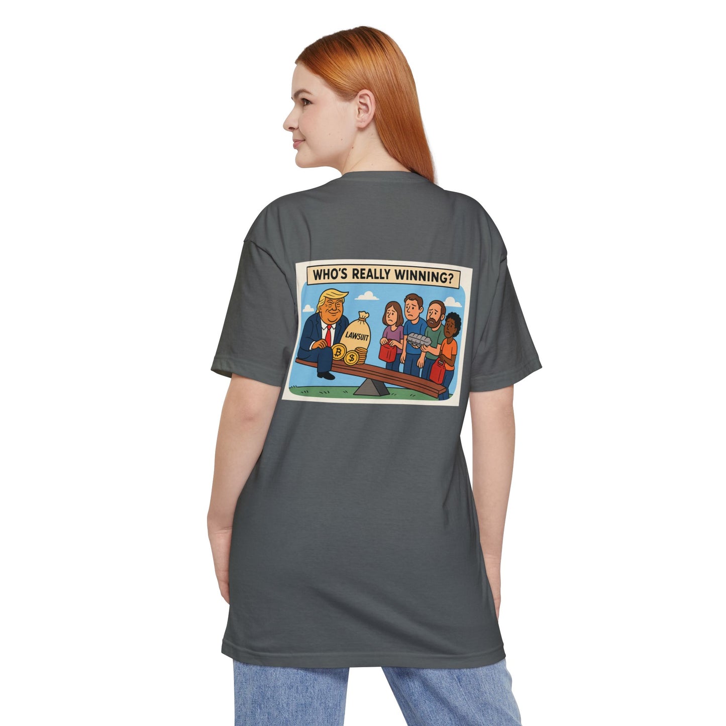 Funny Political T-Shirt, Who's Really Winning Graphic Tee, Unisex Humor Apparel, Gift for Politics Lovers, Casual Weekend Wear