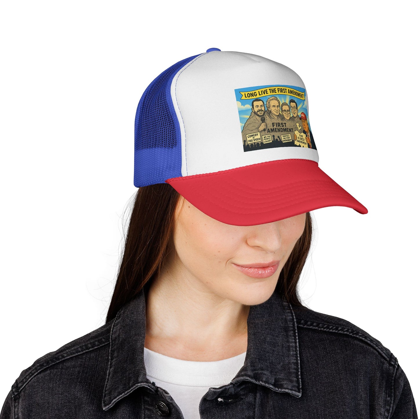 First Amendment Trucker Cap – Fun, Vintage Style Hat for Freedom Lovers, Patriotic Gift, Outdoor Adventures, Unique Conversation Starter