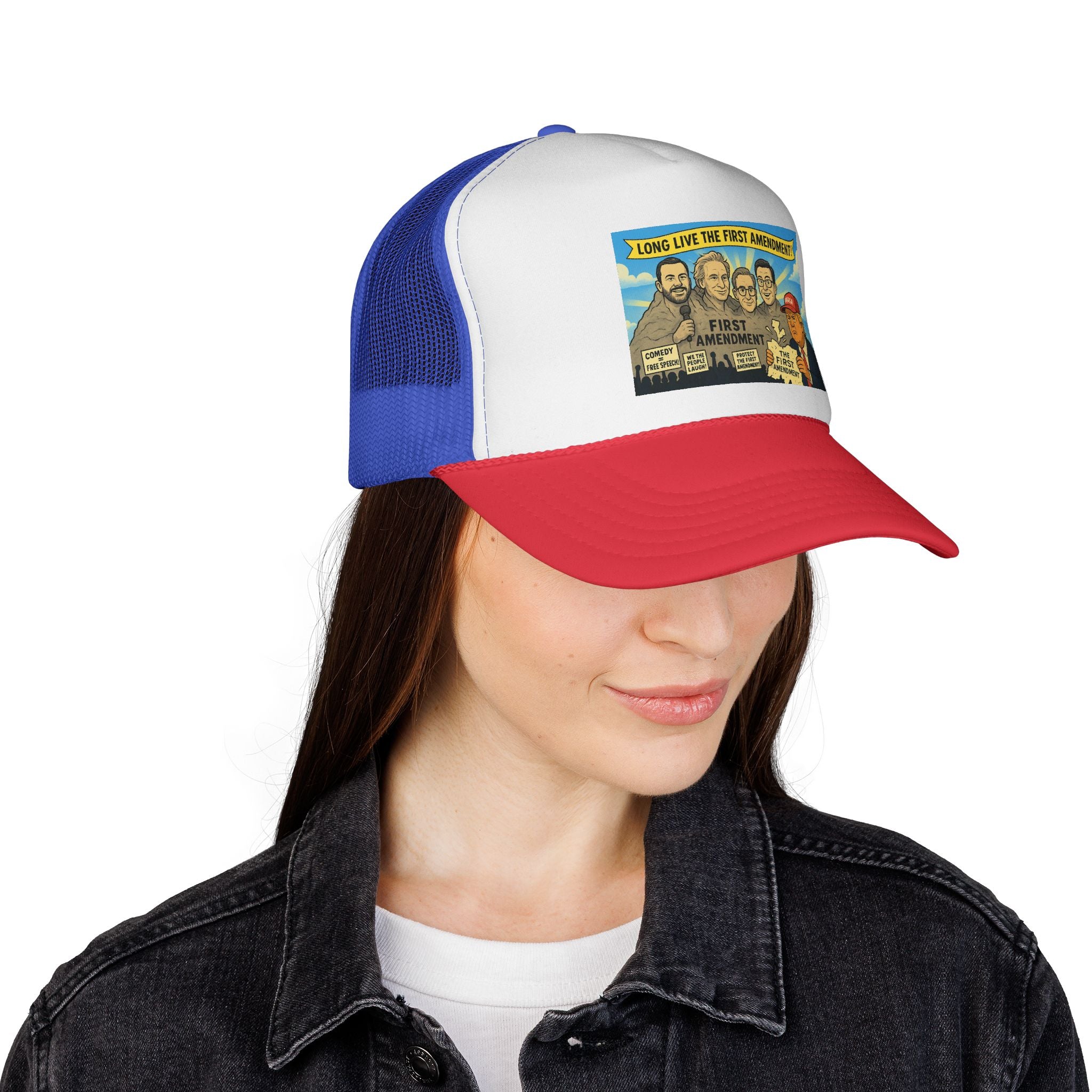 First Amendment Trucker Cap – Fun, Vintage Style Hat for Freedom Lovers, Patriotic Gift, Outdoor Adventures, Unique Conversation Starter