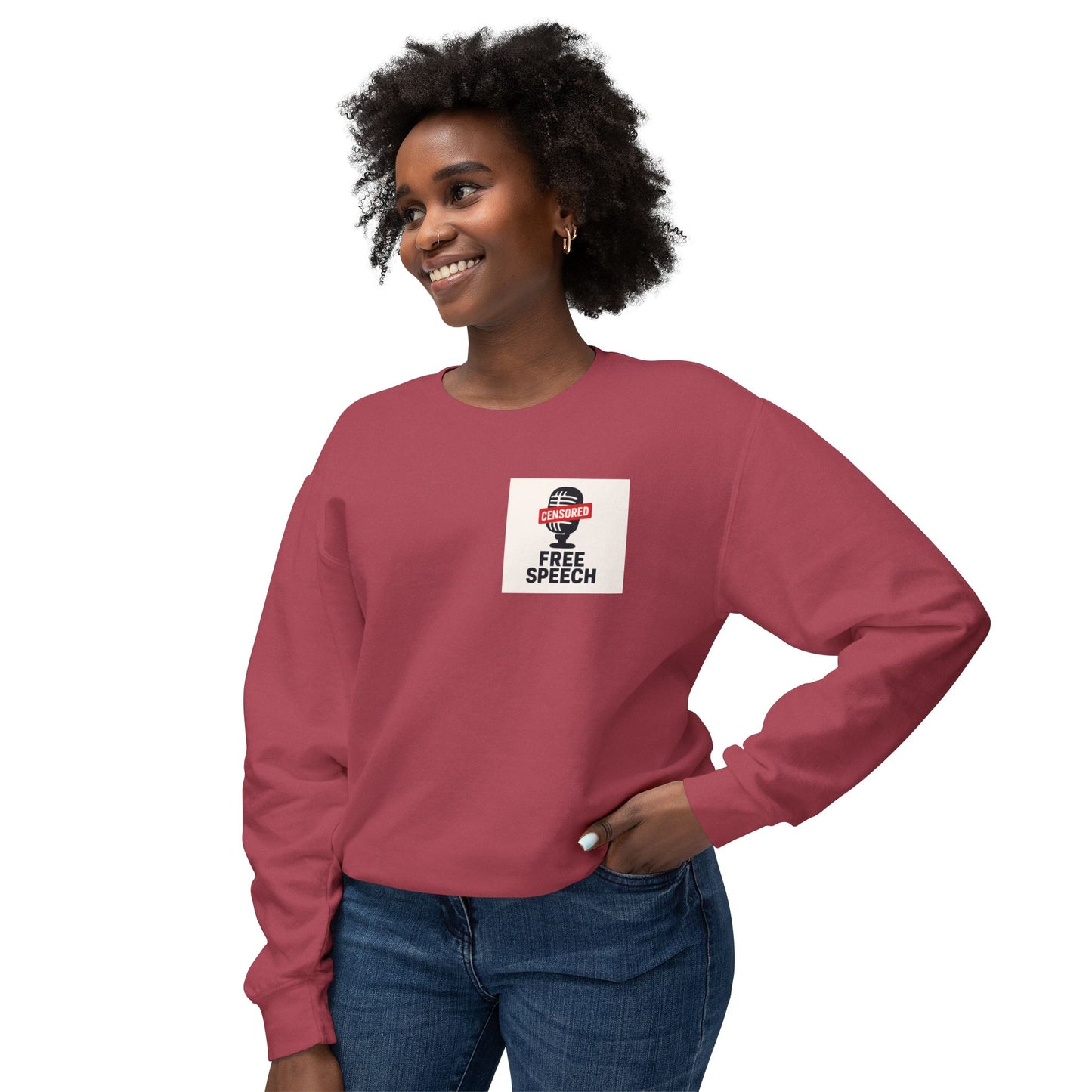 Trump-Inspired Unisex Lightweight Crewneck Sweatshirt, Funny Gift for Dad, Graphic Sweatshirt, Casual Wear, Political Apparel
