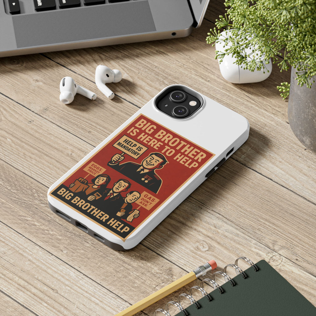 Vintage Big Brother Phone Case, Tough Phone Cases, Retro Tech Accessories, Gift for Sibling, Geeky Gifts, Quirky Phone Cover