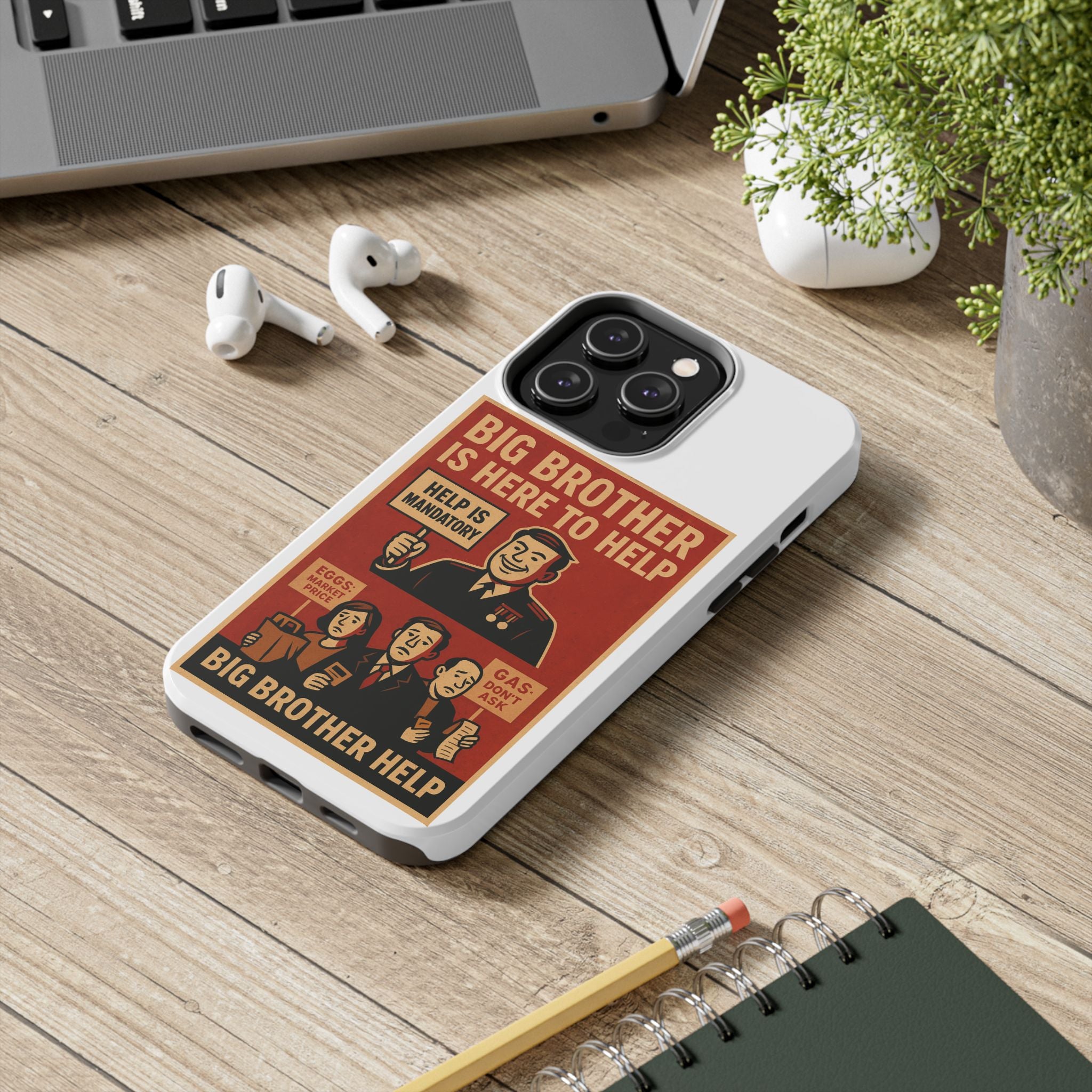 Vintage Big Brother Phone Case, Tough Phone Cases, Retro Tech Accessories, Gift for Sibling, Geeky Gifts, Quirky Phone Cover