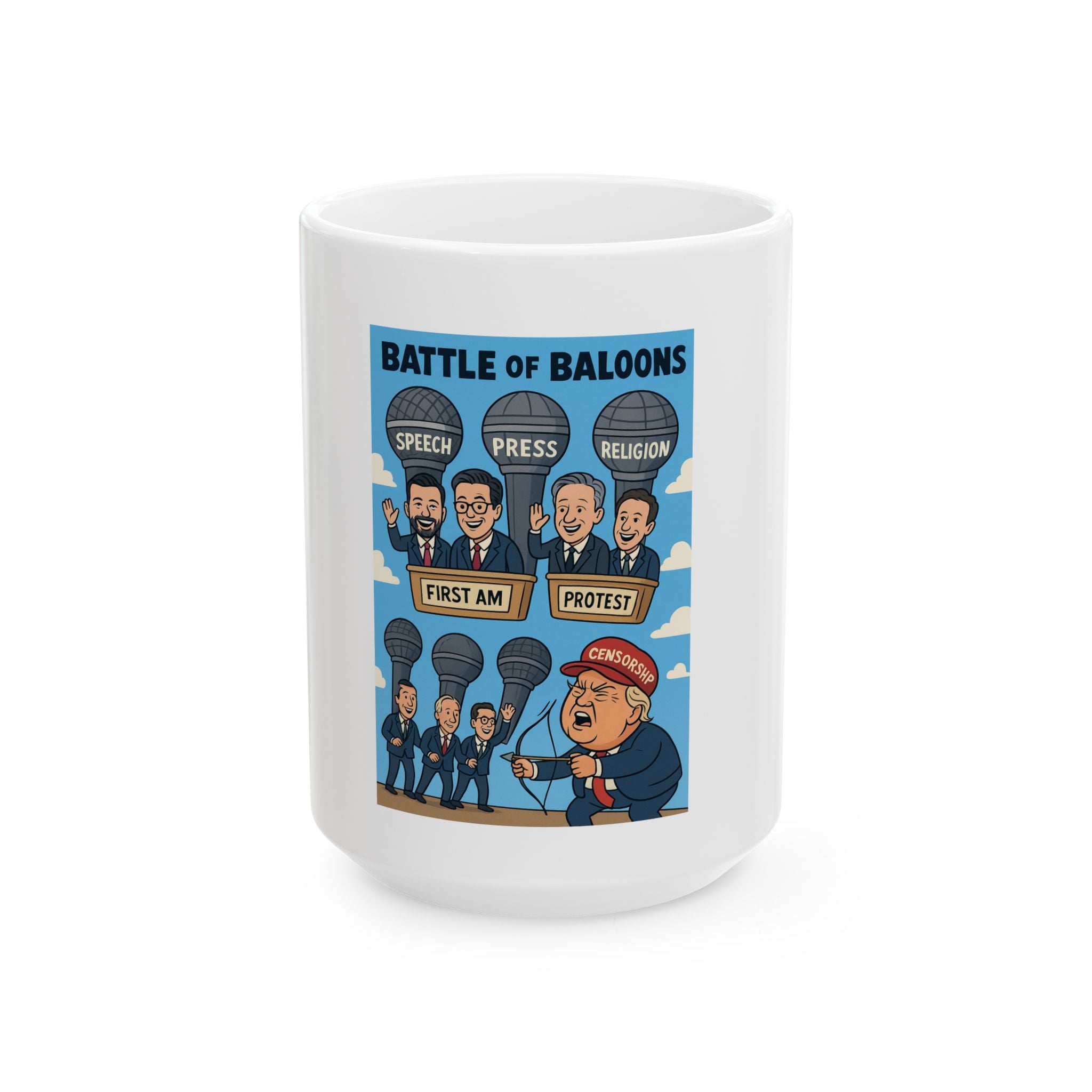 Cancel Fascism Ceramic Mug - 11oz & 15oz, Funny Coffee Cup, Political Gift, Humor Present, Makes a Statement