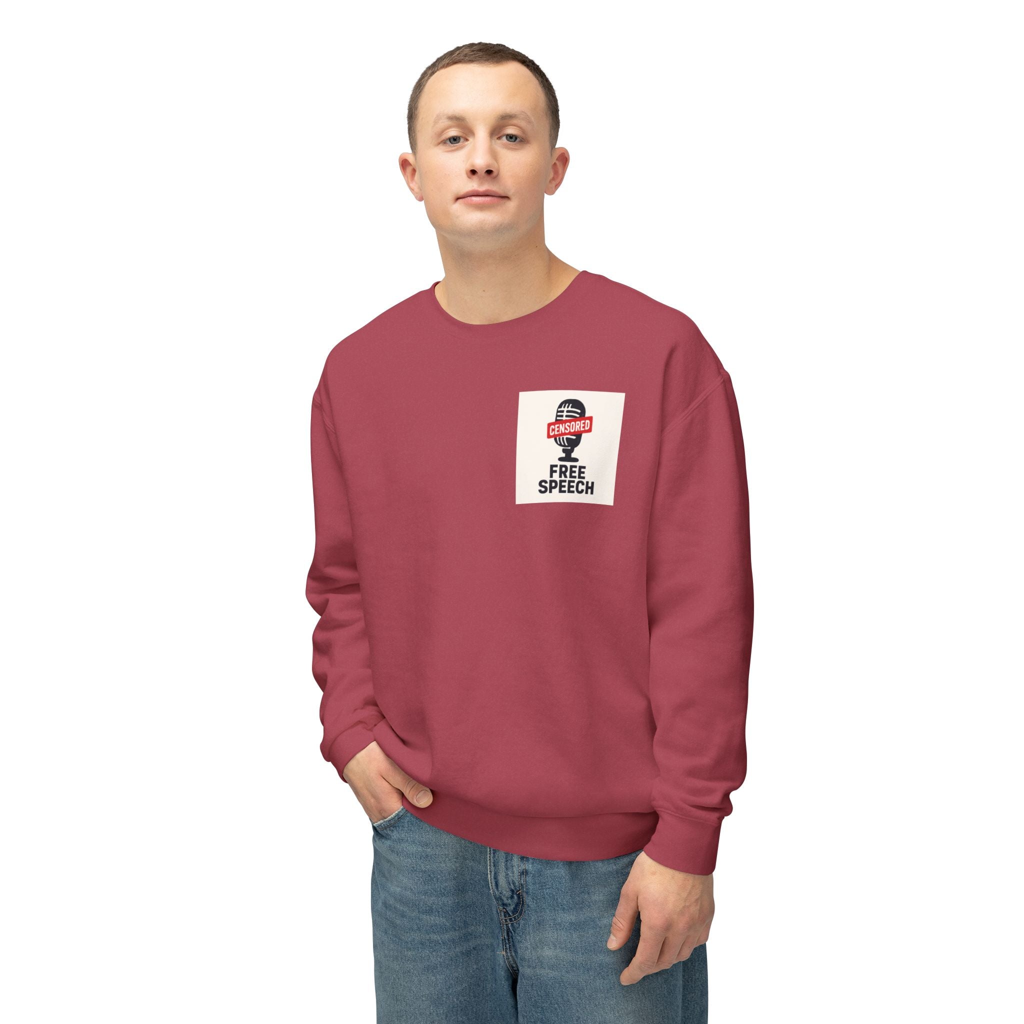 Trump-Inspired Unisex Lightweight Crewneck Sweatshirt, Funny Gift for Dad, Graphic Sweatshirt, Casual Wear, Political Apparel