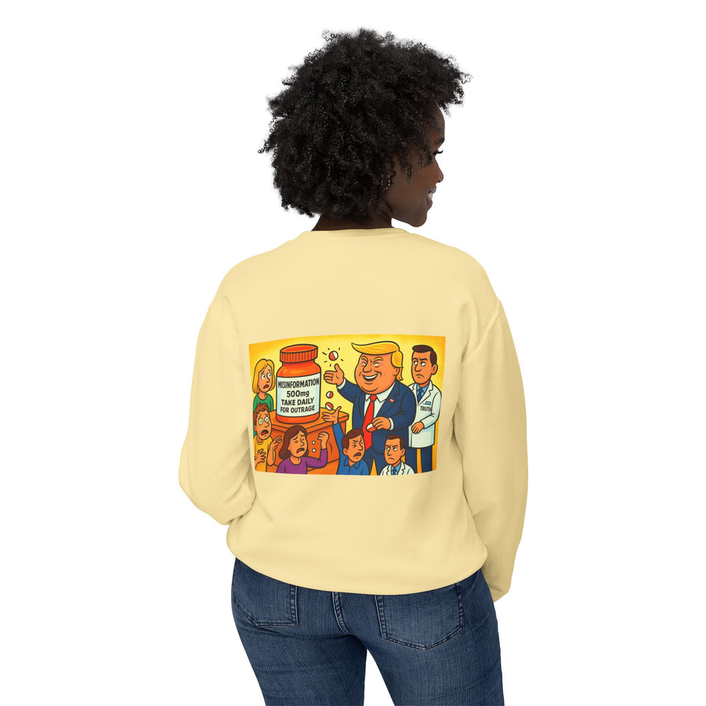 Trump-Inspired Unisex Lightweight Crewneck Sweatshirt, Funny Gift for Dad, Graphic Sweatshirt, Casual Wear, Political Apparel