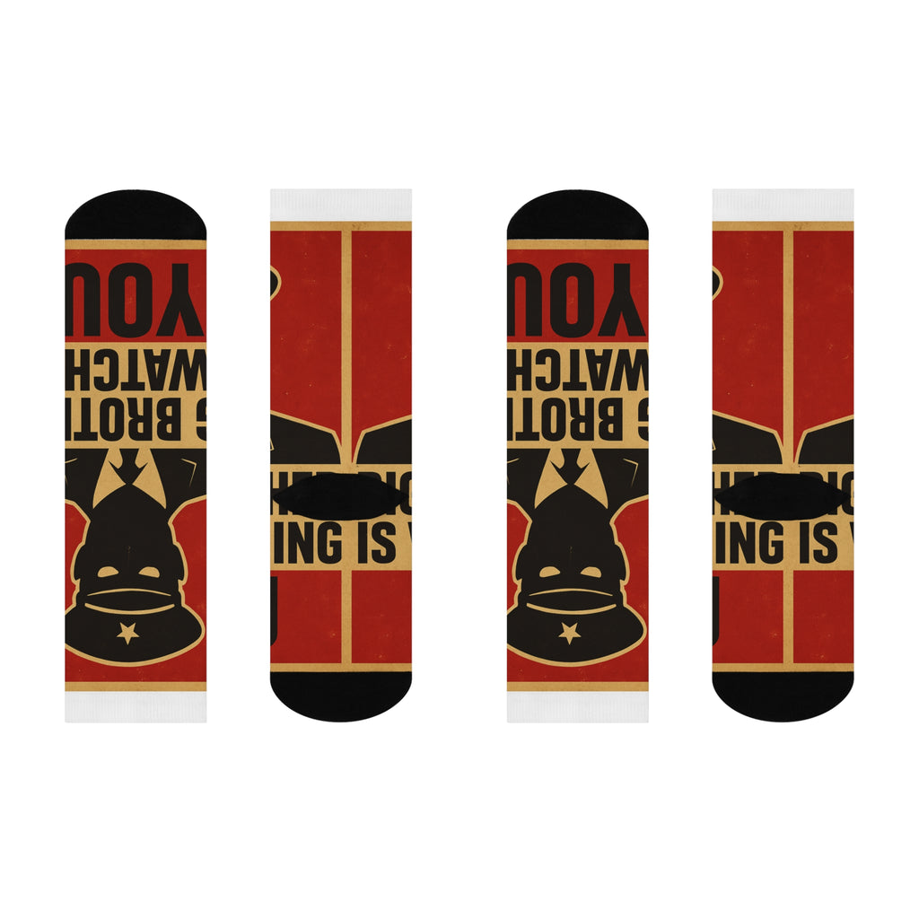 Big Brother is Watching You Cushioned Crew Socks, Unique Gift for Fans, Trendy Statement Socks for Cozy Wear, Fun Party Accessory, [...]