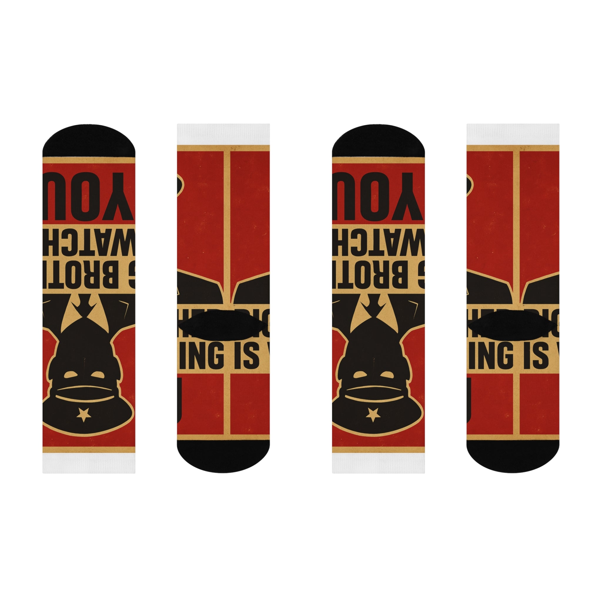 Big Brother is Watching You Cushioned Crew Socks, Unique Gift for Fans, Trendy Statement Socks for Cozy Wear, Fun Party Accessory, [...]