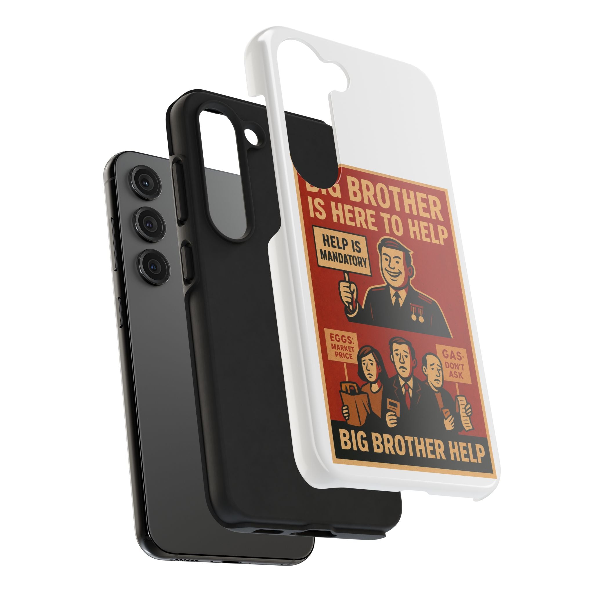 Vintage Big Brother Phone Case, Tough Phone Cases, Retro Tech Accessories, Gift for Sibling, Geeky Gifts, Quirky Phone Cover