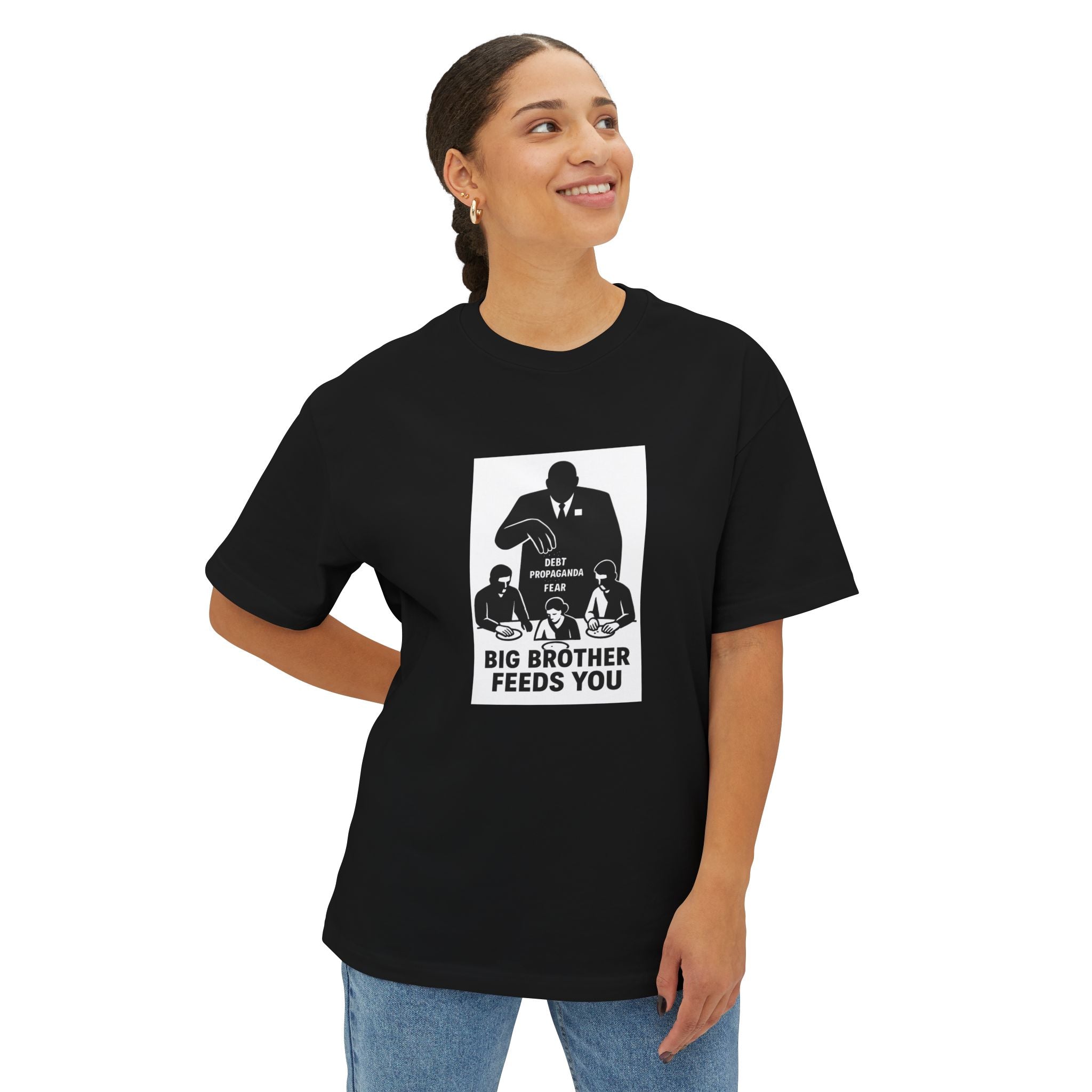Unisex Oversized Boxy Tee - Fake News Veteran Tee, Casual Graphic T-Shirt, Streetwear, Gift for Friends, Unique Statement Shirt