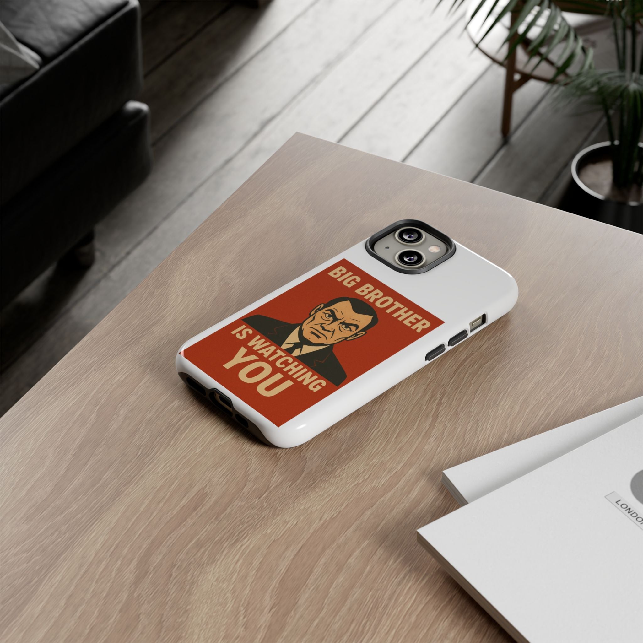 Phone Case - Big Brother Is Watching You, Vintage Style Case, Pop Culture Accessory, Unique Gift for Him or Her, Halloween Decor