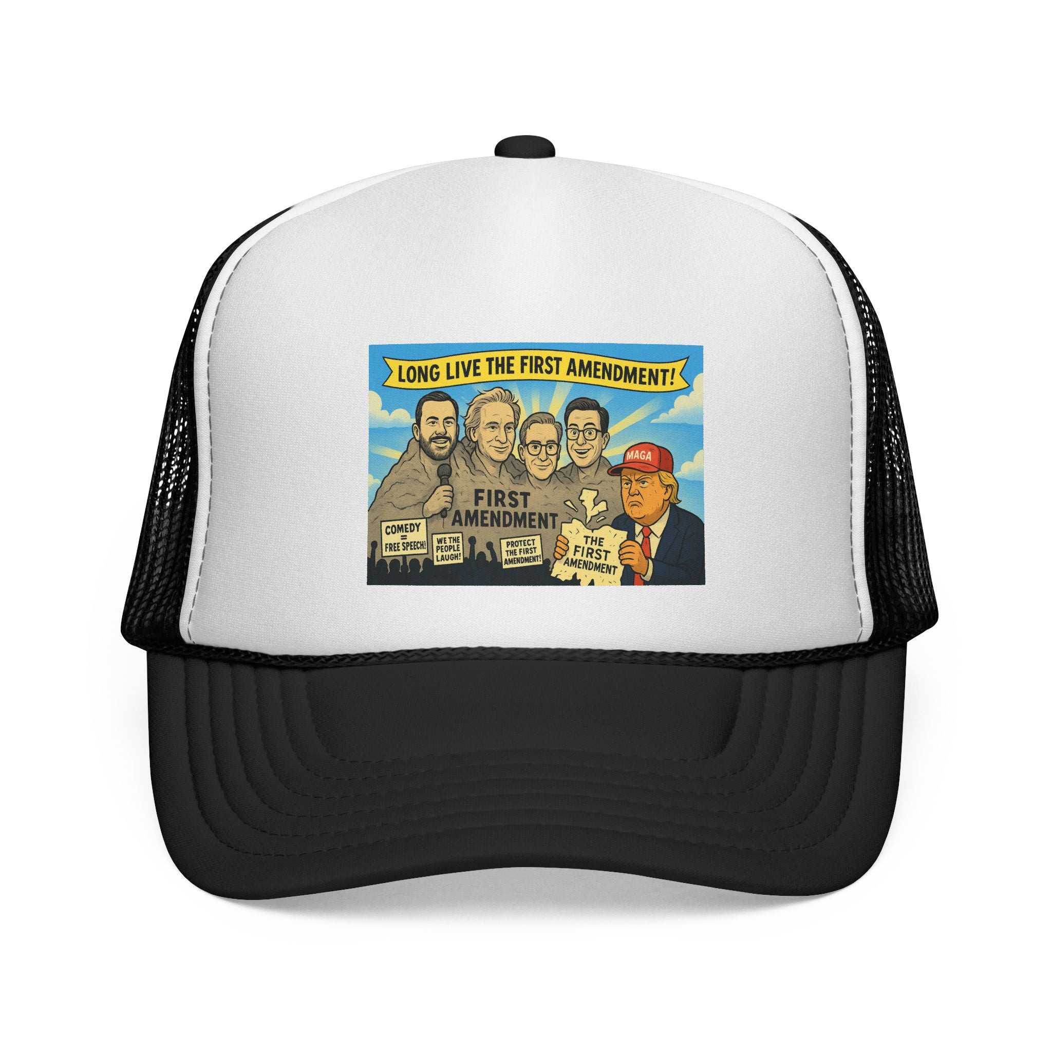 First Amendment Trucker Cap – Fun, Vintage Style Hat for Freedom Lovers, Patriotic Gift, Outdoor Adventures, Unique Conversation Starter