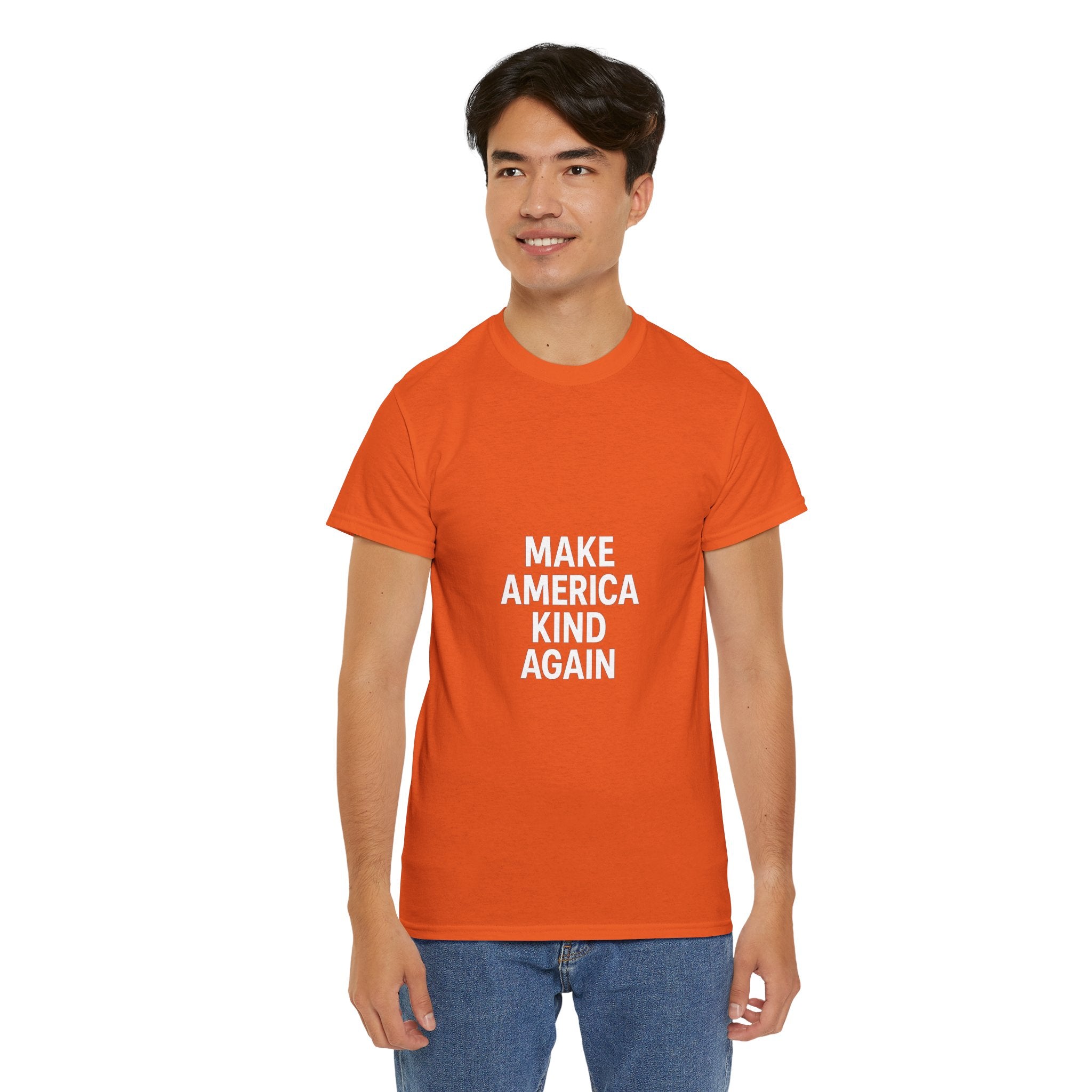 Make America Kind Again Unisex Heavy Cotton Tee, Funny Quote T-Shirt, Political Statement Shirt, Gift for Activists, Casual Wear