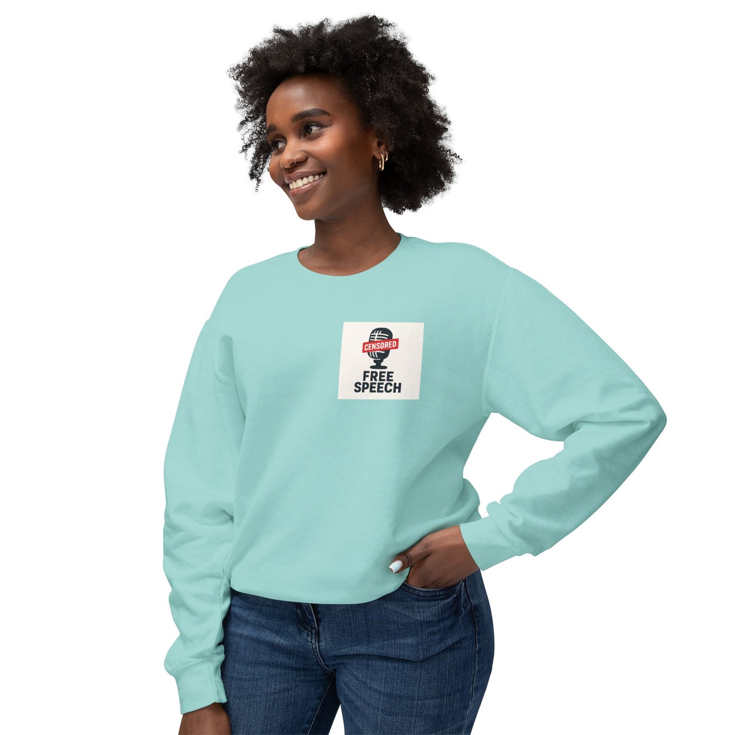 Trump-Inspired Unisex Lightweight Crewneck Sweatshirt, Funny Gift for Dad, Graphic Sweatshirt, Casual Wear, Political Apparel