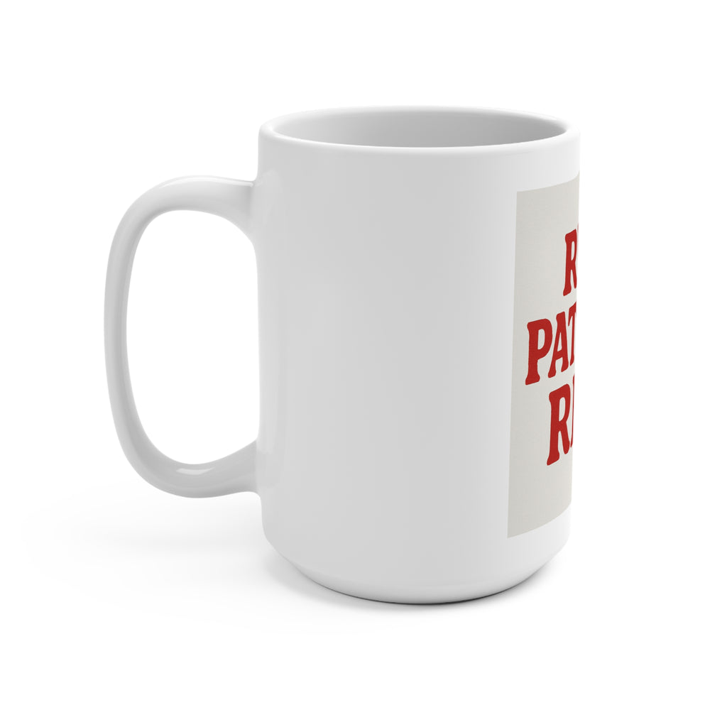 Patriotic Reader Mug 15oz, Coffee Lover Gift, Book Lovers Mug, Independence Day, Educational Gift, Tea Cup, Funny Mug