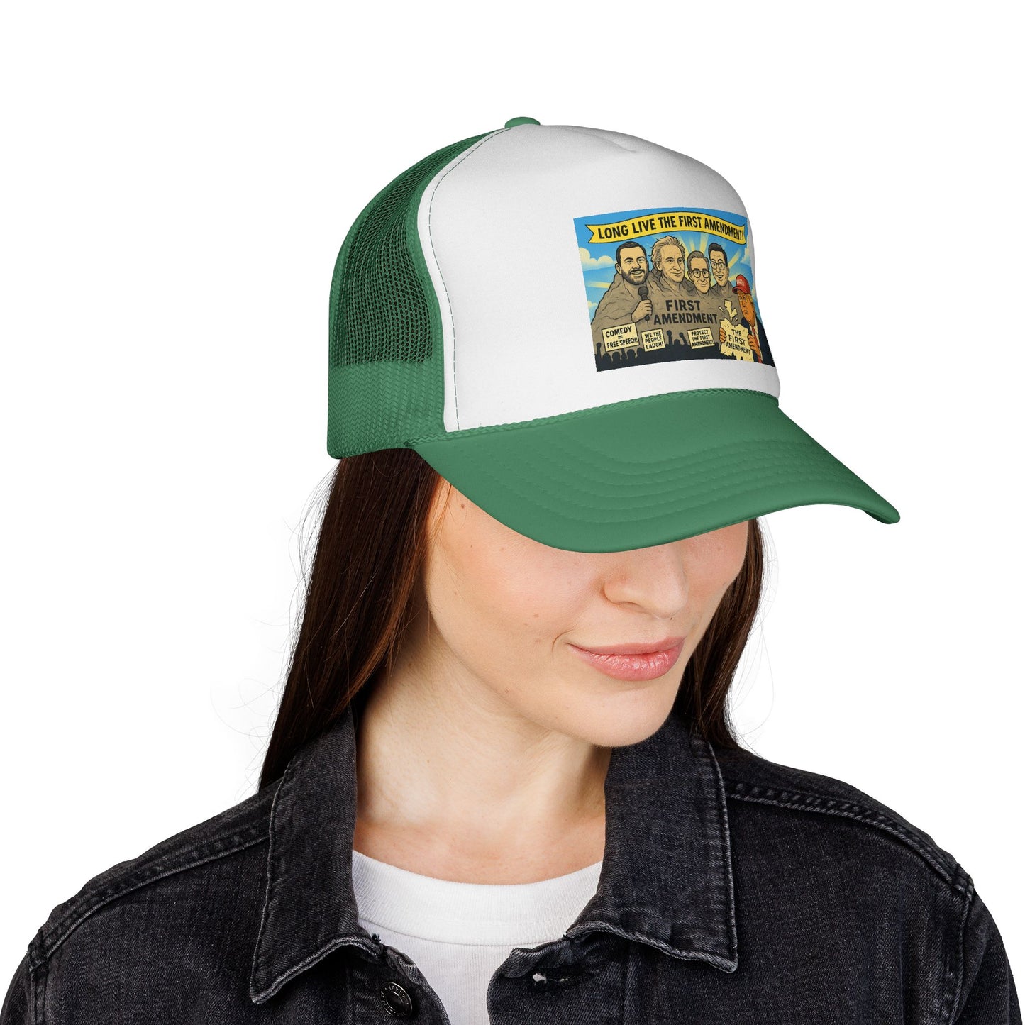 First Amendment Trucker Cap – Fun, Vintage Style Hat for Freedom Lovers, Patriotic Gift, Outdoor Adventures, Unique Conversation Starter