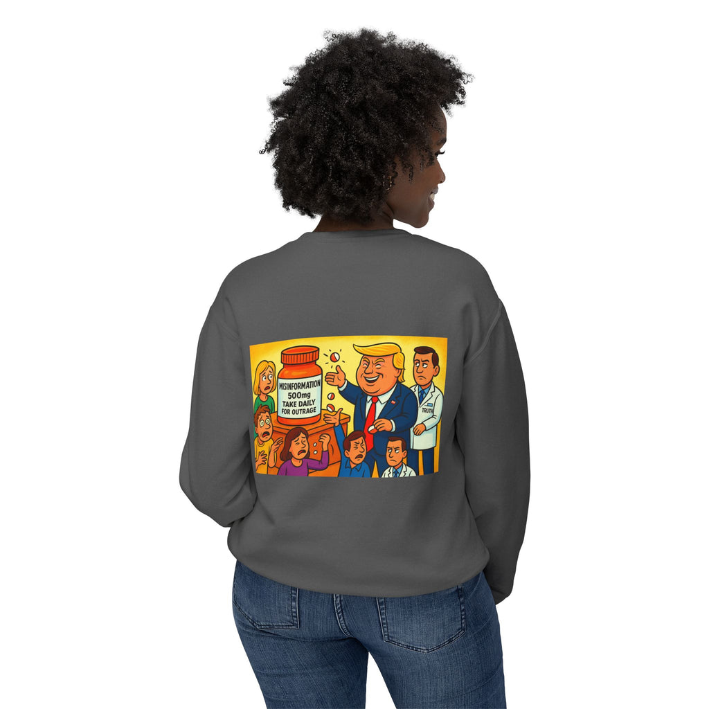 Trump-Inspired Unisex Lightweight Crewneck Sweatshirt, Funny Gift for Dad, Graphic Sweatshirt, Casual Wear, Political Apparel