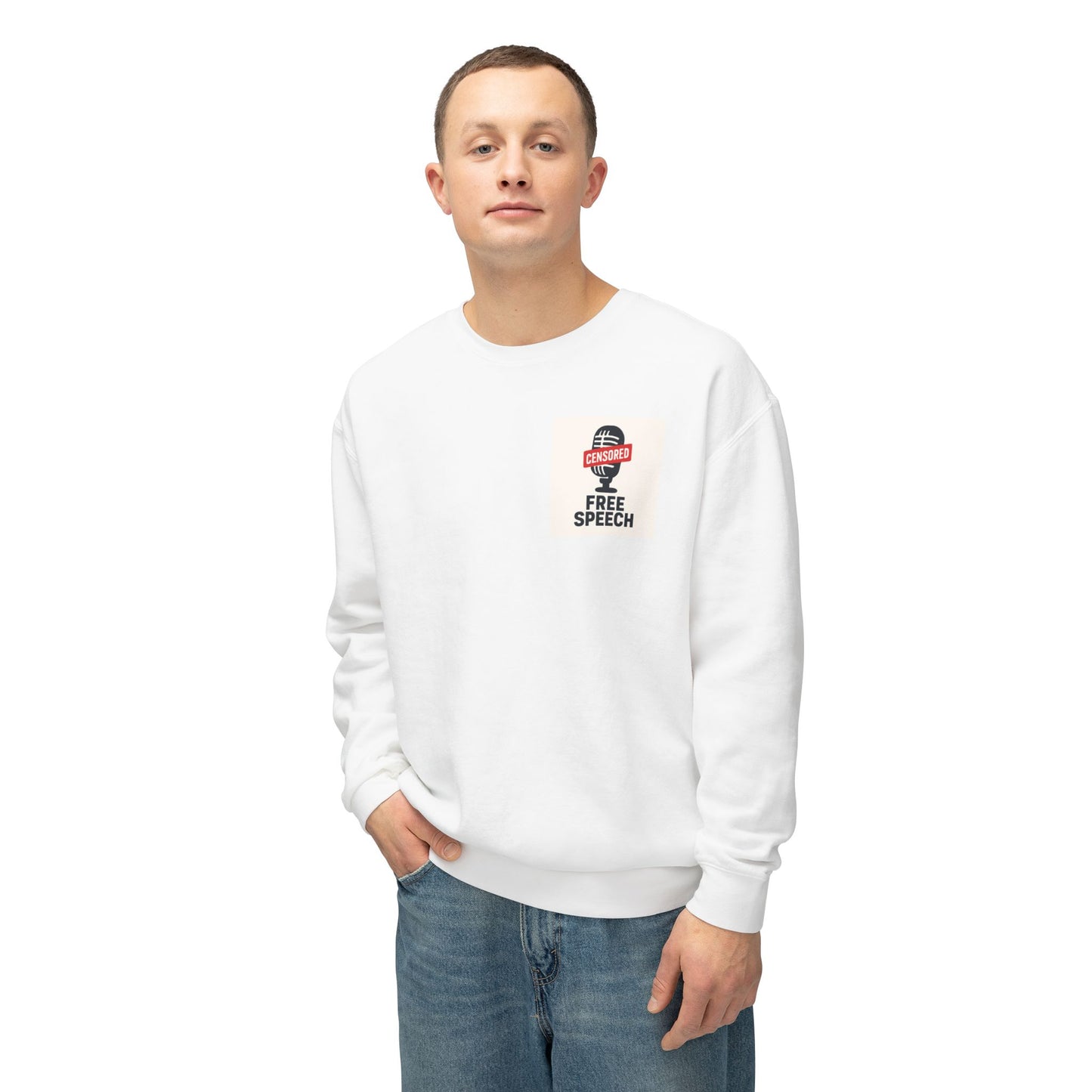 Trump-Inspired Unisex Lightweight Crewneck Sweatshirt, Funny Gift for Dad, Graphic Sweatshirt, Casual Wear, Political Apparel