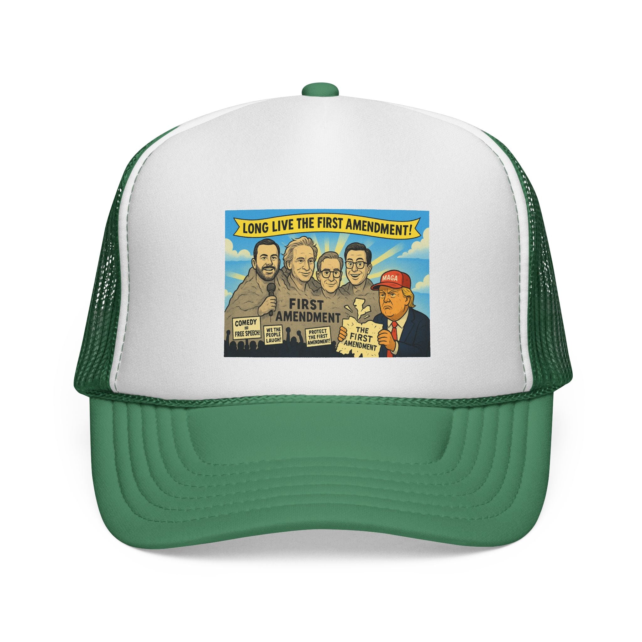 First Amendment Trucker Cap – Fun, Vintage Style Hat for Freedom Lovers, Patriotic Gift, Outdoor Adventures, Unique Conversation Starter