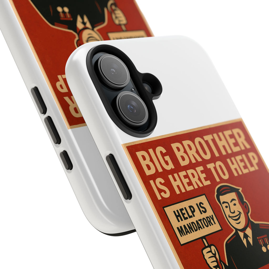 Vintage Big Brother Phone Case, Tough Phone Cases, Retro Tech Accessories, Gift for Sibling, Geeky Gifts, Quirky Phone Cover
