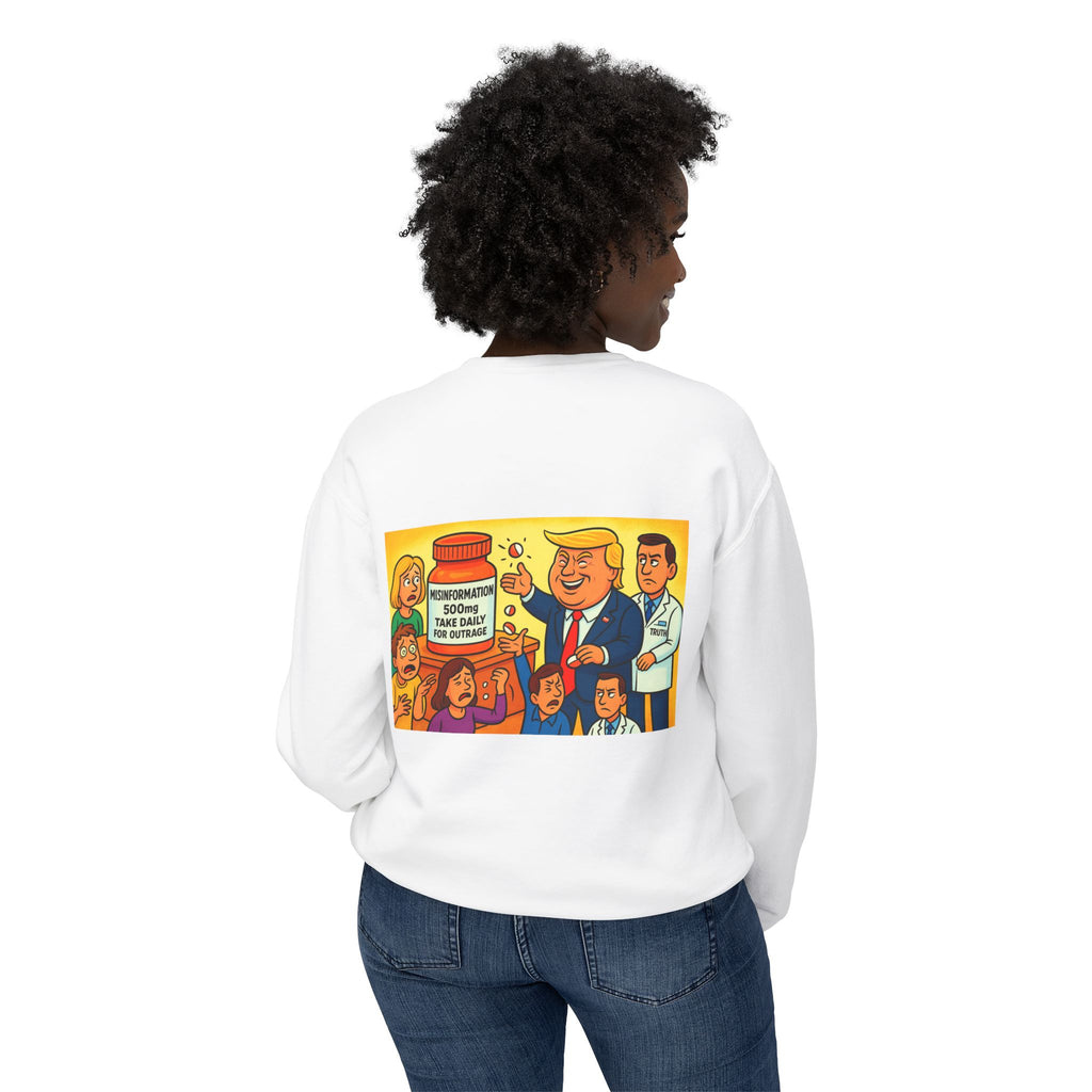 Trump-Inspired Unisex Lightweight Crewneck Sweatshirt, Funny Gift for Dad, Graphic Sweatshirt, Casual Wear, Political Apparel