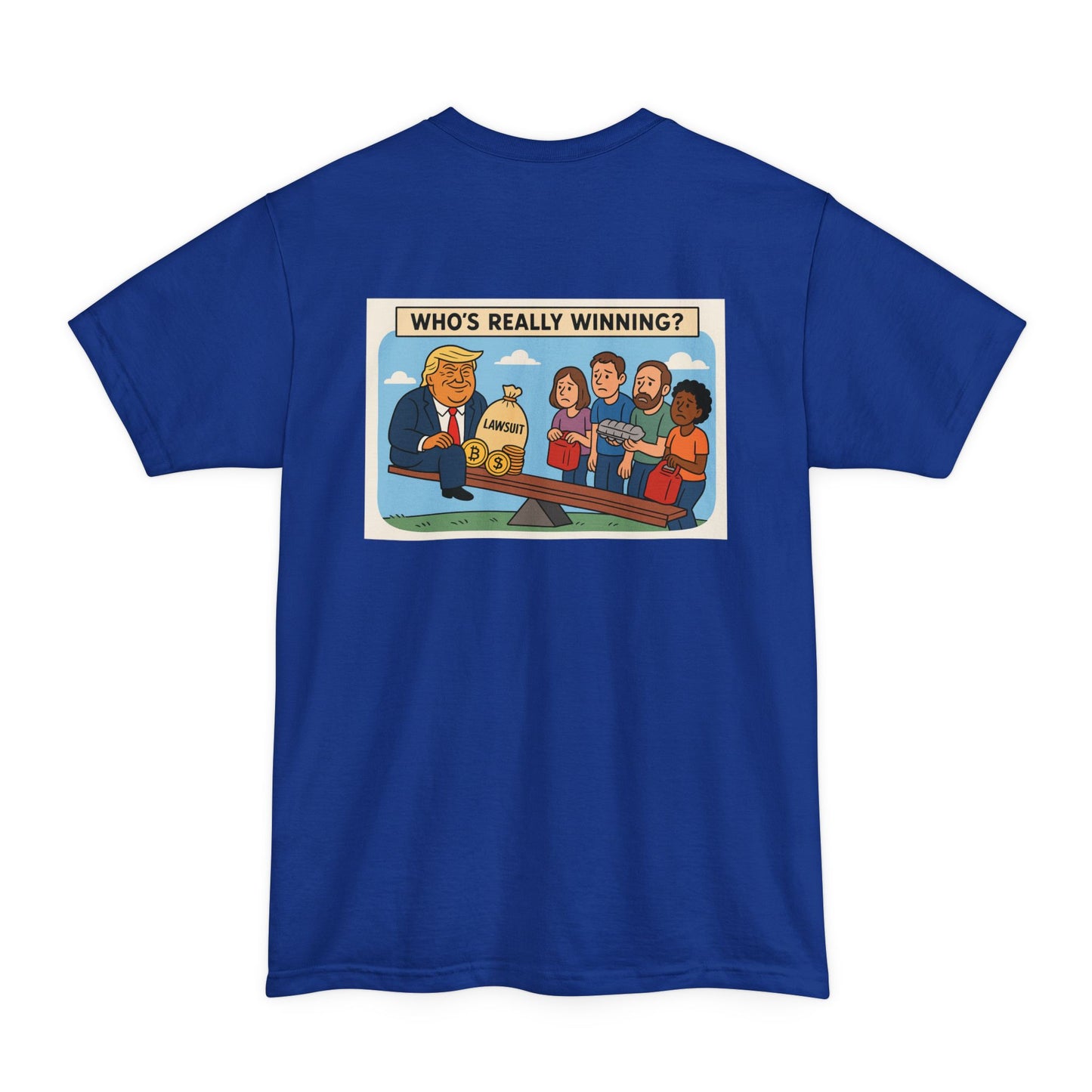 Funny Political T-Shirt, Who's Really Winning Graphic Tee, Unisex Humor Apparel, Gift for Politics Lovers, Casual Weekend Wear