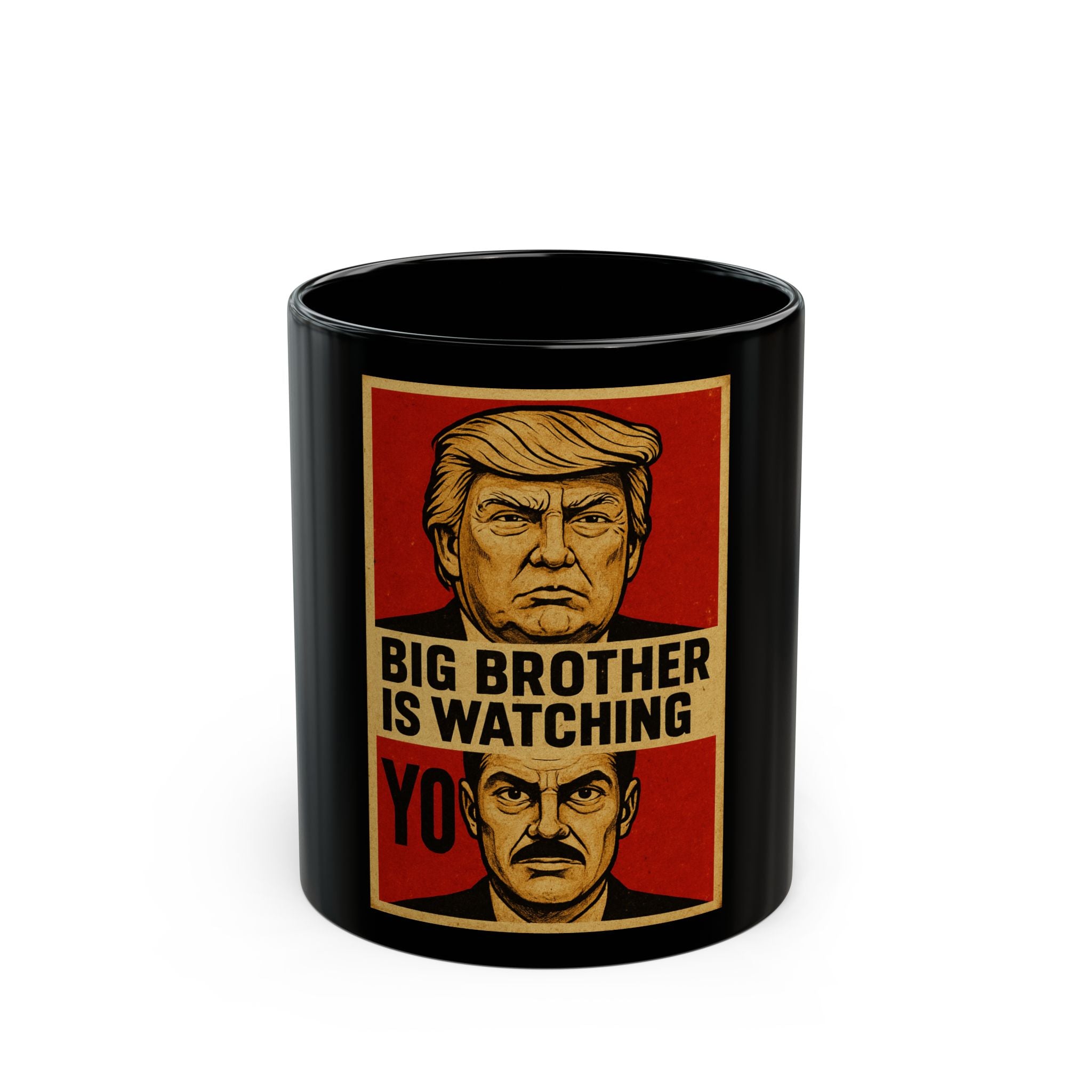 Bold Statement Mug - Big Brother is Watching, Political Gift, Office Coffee Mug, Vintage Style, Anti-Establishment Decor