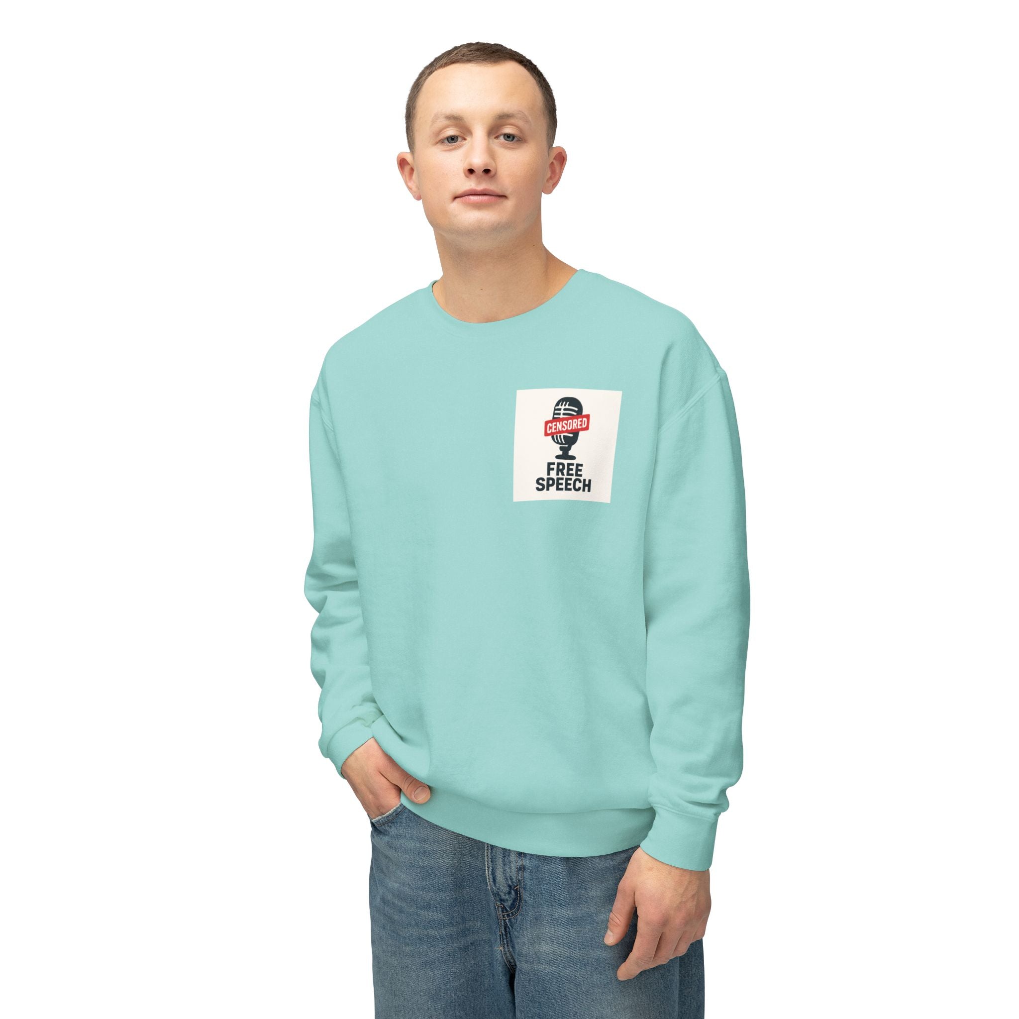 Trump-Inspired Unisex Lightweight Crewneck Sweatshirt, Funny Gift for Dad, Graphic Sweatshirt, Casual Wear, Political Apparel