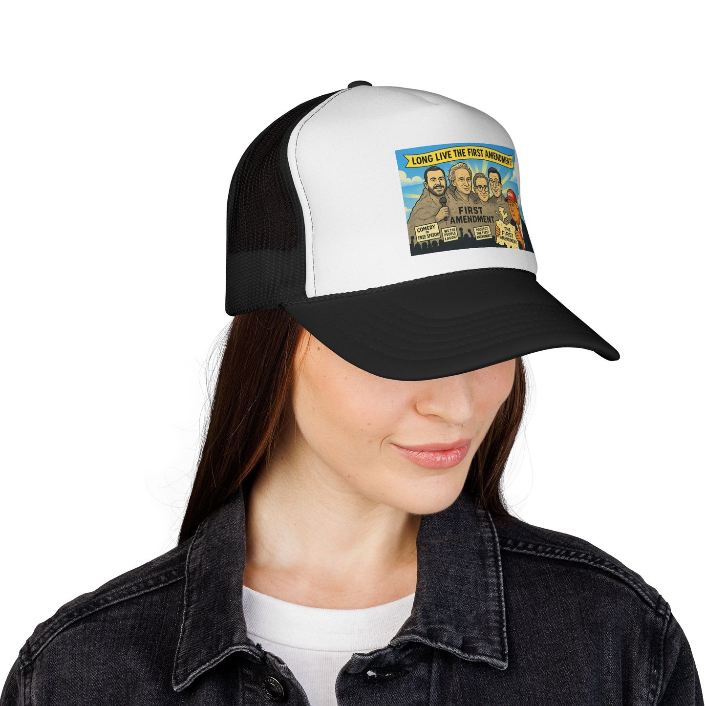 First Amendment Trucker Cap – Fun, Vintage Style Hat for Freedom Lovers, Patriotic Gift, Outdoor Adventures, Unique Conversation Starter