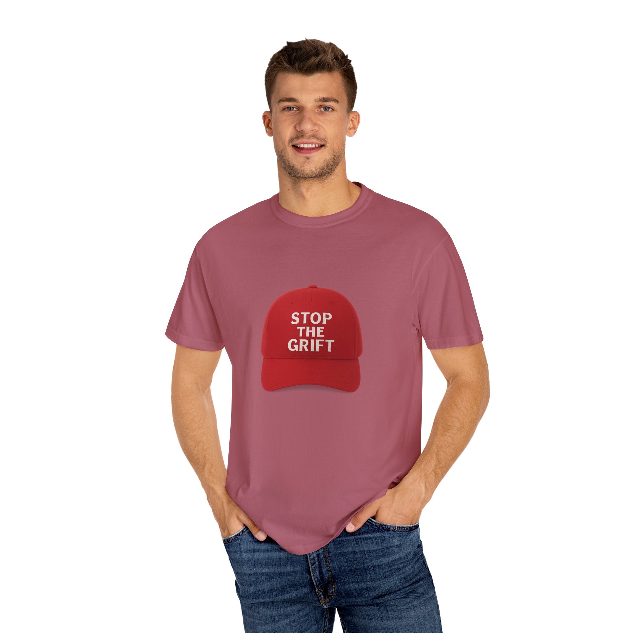 Unisex Garment-Dyed T-shirt with 'STOP THE GRIFT' Design, Casual Tee, Thought-Provoking Shirt, Gift for Activists, Statement Apparel, [...]