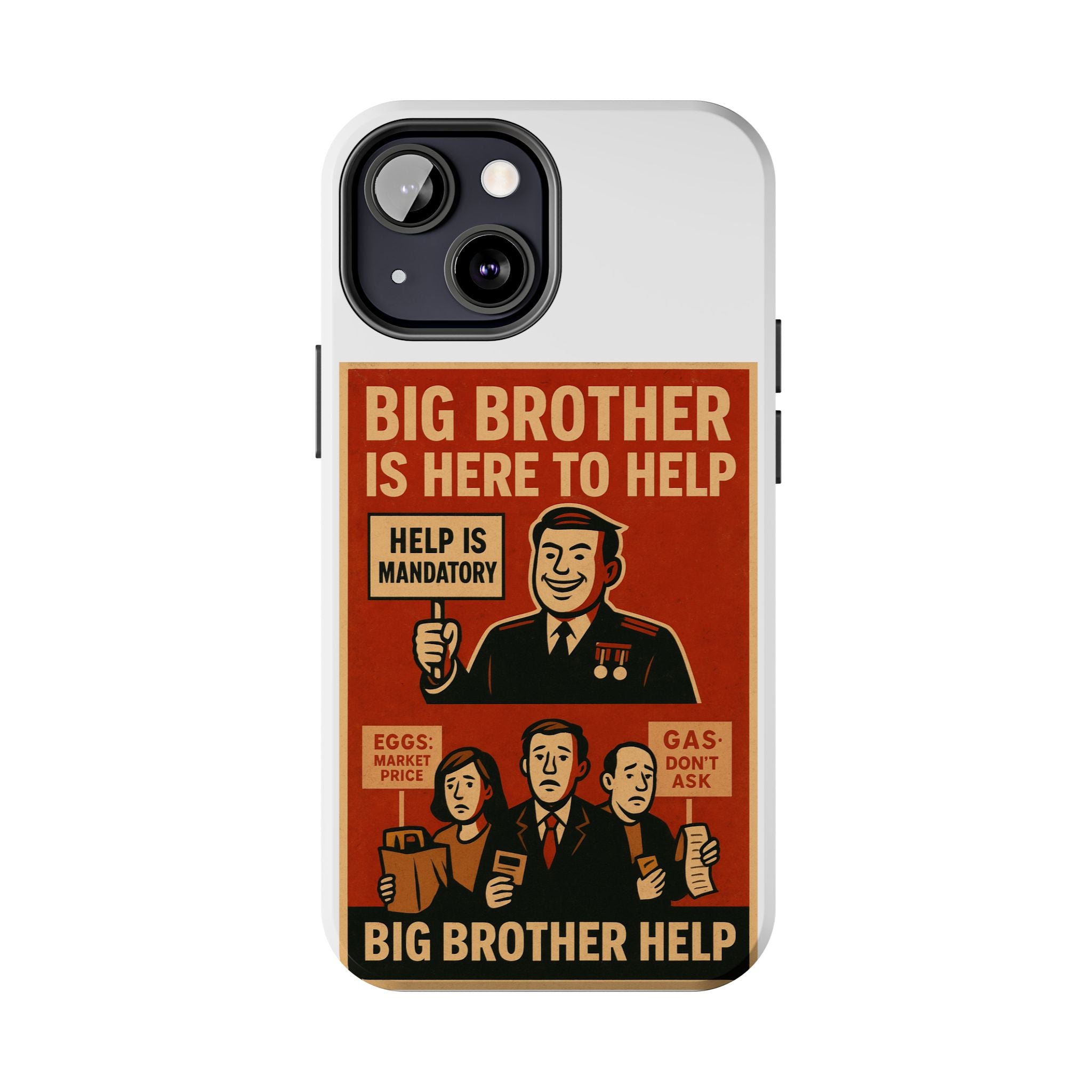 Vintage Big Brother Phone Case, Tough Phone Cases, Retro Tech Accessories, Gift for Sibling, Geeky Gifts, Quirky Phone Cover