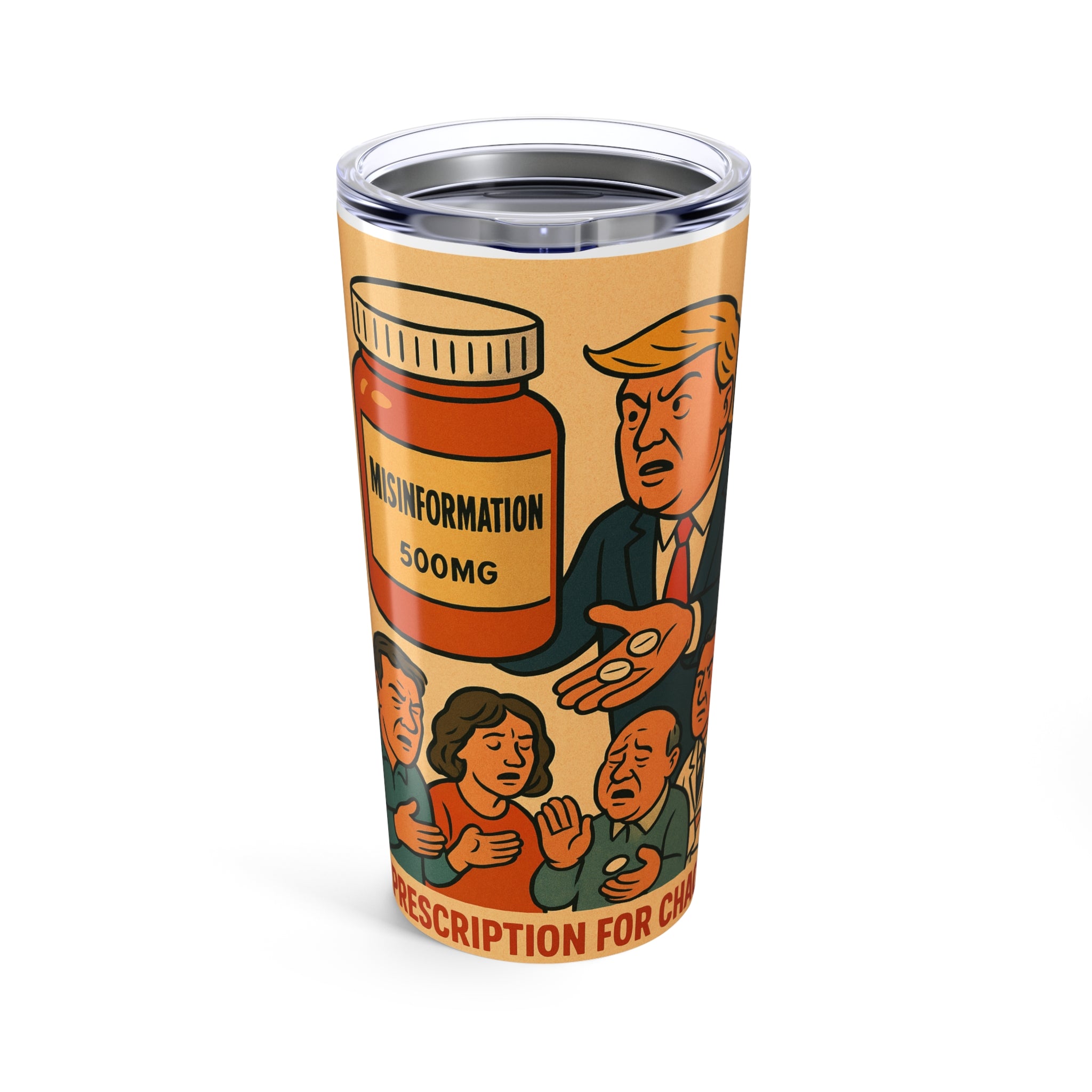 Misinformation Medication Tumbler 20oz | Funny Gift for Politicians, Travel Mug, Anti-Disinformation Campaign, Novelty Drinkware, [...]