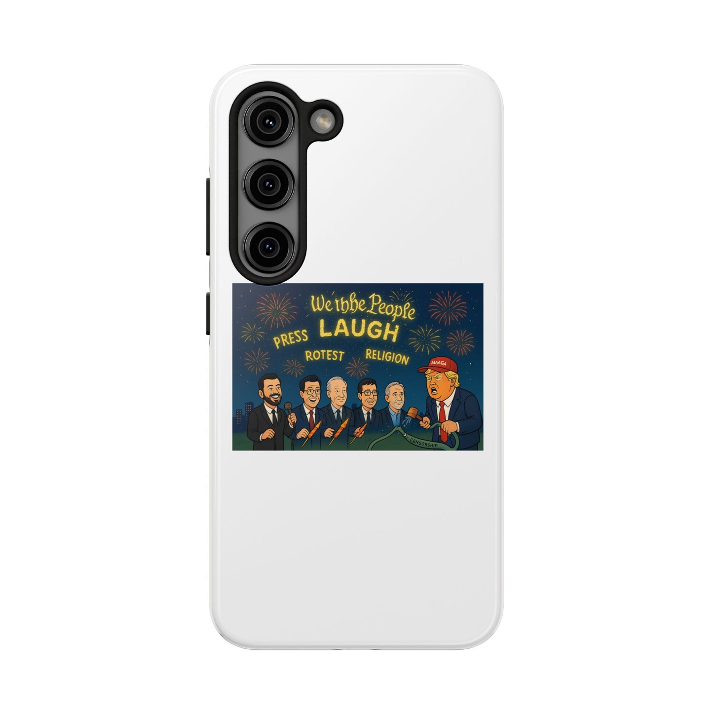 Bold Cancellation Tough Phone Cases, Political Statement Case, Funny Protest Case, Gift for Activists, Unique Phone Cover