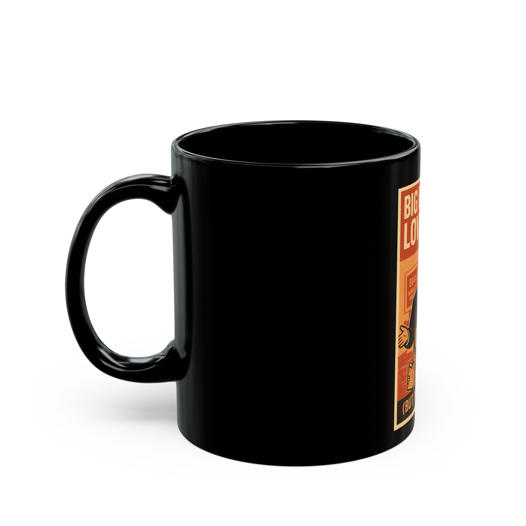 Black Mug with Big Brother Design | Quirky Funny Coffee Mug, Gift for Politically Minded, Great for Offices, Home and Gifts
