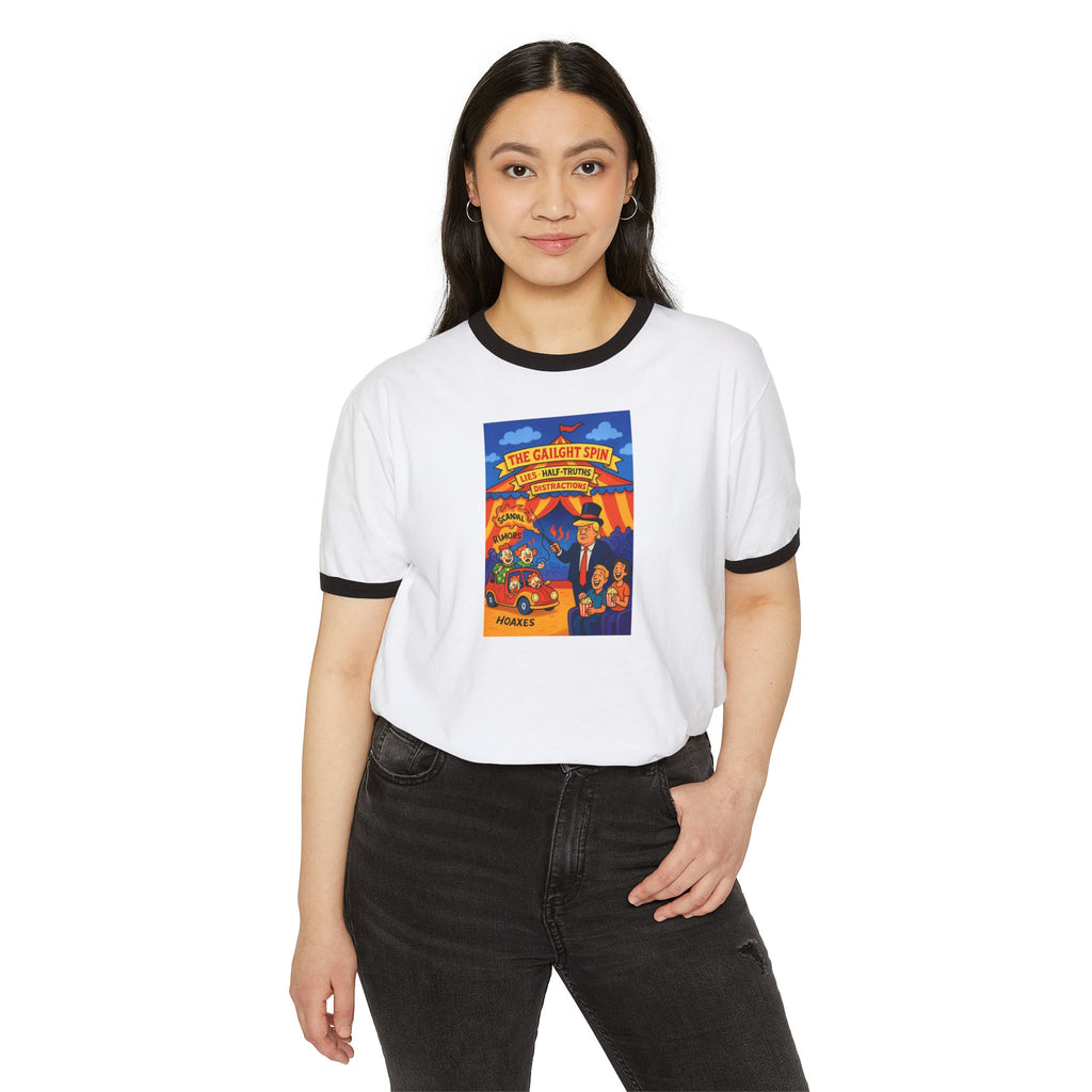 Vintage-Inspired Circus Ringer T-Shirt | Unisex Retro Tee, Carnival Style, Fun Graphic Tee, Gift for Dreamers, Summer Festival Wear