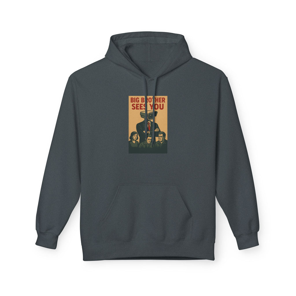 Big Brother Sees You Hoodie, Unisex Fleece Pullover, Cozy Sweatshirt, Gift for Fans, Retro Style Apparel, Casual Everyday Wear