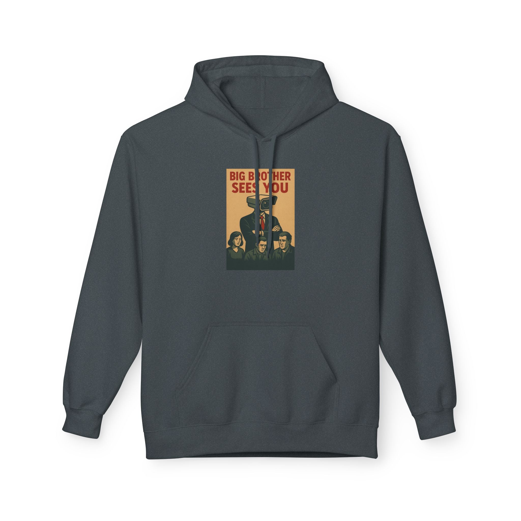 Big Brother Sees You Hoodie, Unisex Fleece Pullover, Cozy Sweatshirt, Gift for Fans, Retro Style Apparel, Casual Everyday Wear