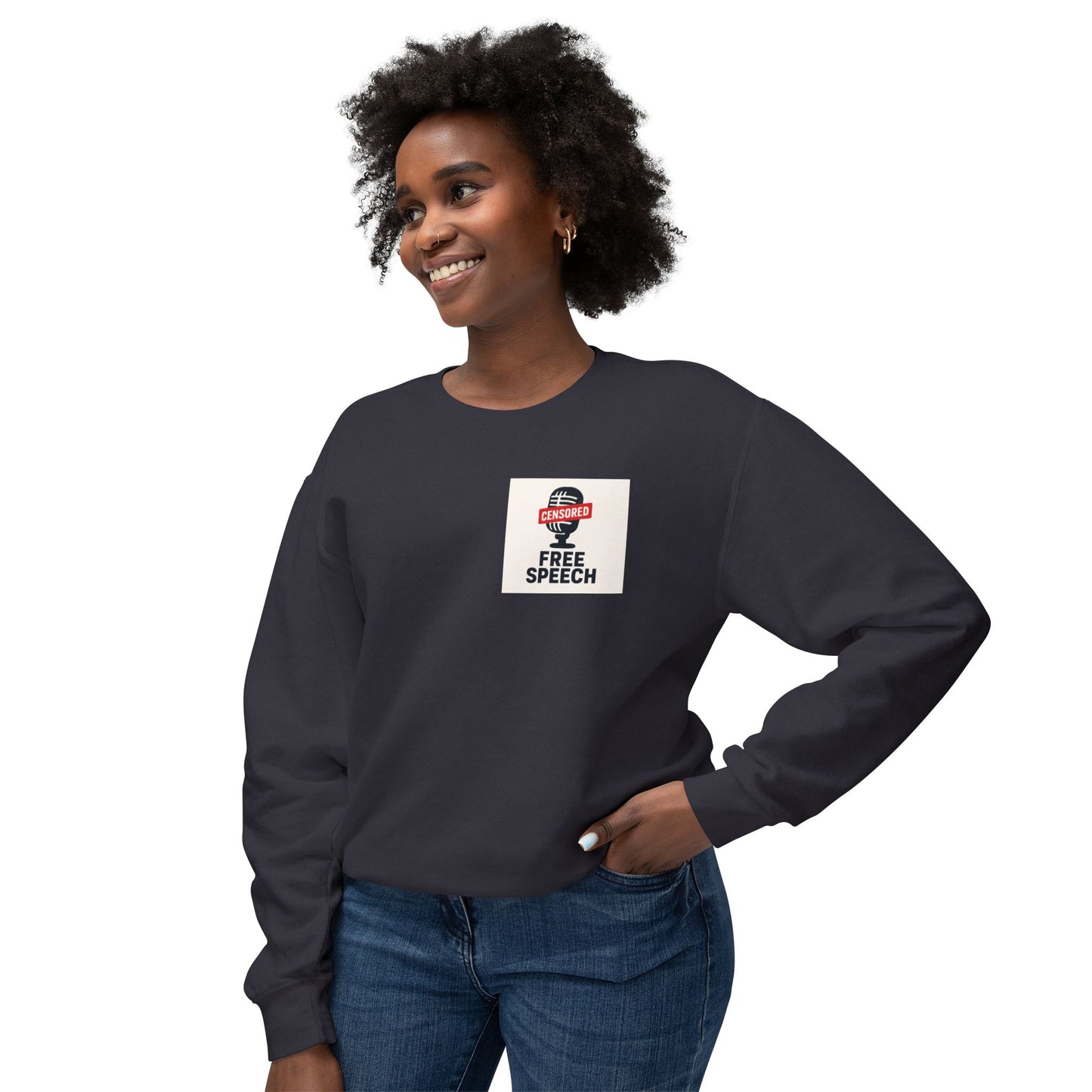 Trump-Inspired Unisex Lightweight Crewneck Sweatshirt, Funny Gift for Dad, Graphic Sweatshirt, Casual Wear, Political Apparel