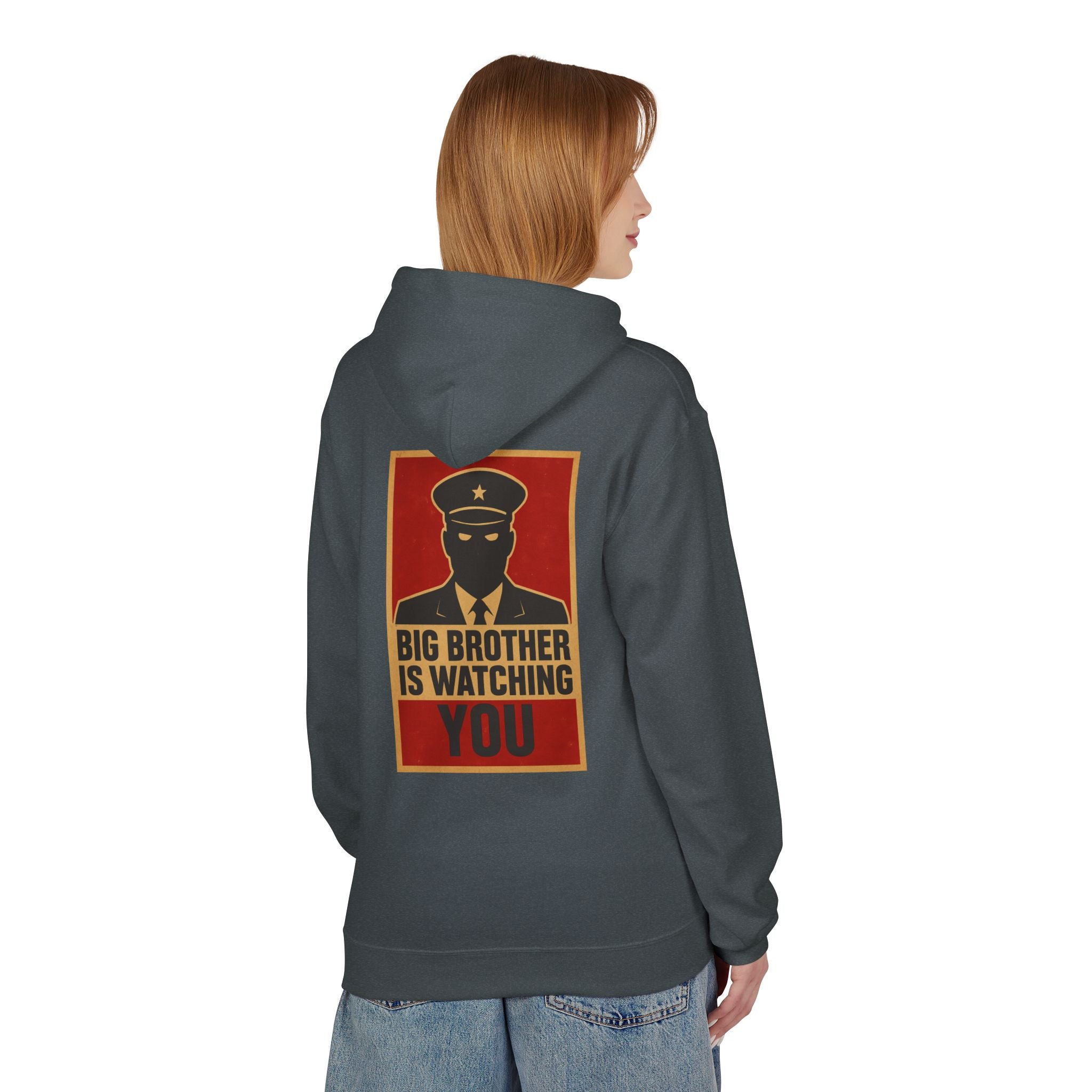 Big Brother Is Watching You Hoodie - Unisex Fleece Sweatshirt, Cozy Gift for Fans of Dystopian Literature, Statement Apparel