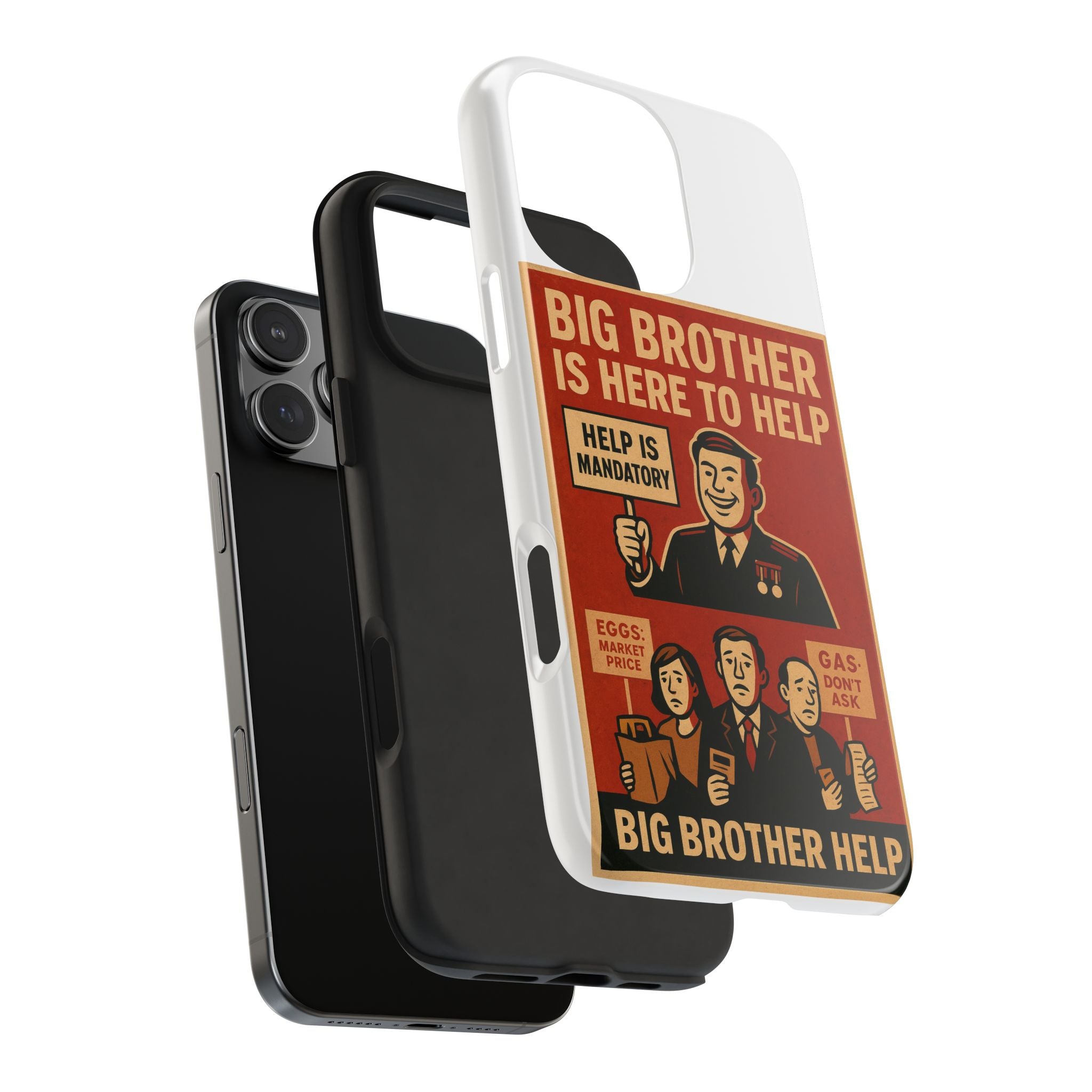 Vintage Big Brother Phone Case, Tough Phone Cases, Retro Tech Accessories, Gift for Sibling, Geeky Gifts, Quirky Phone Cover
